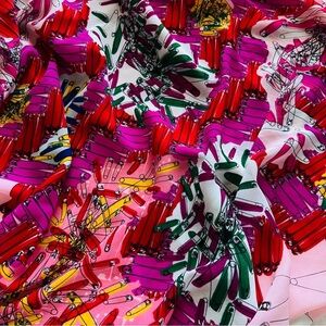 Scarf pink paisley Zac Posen for target 42x42".